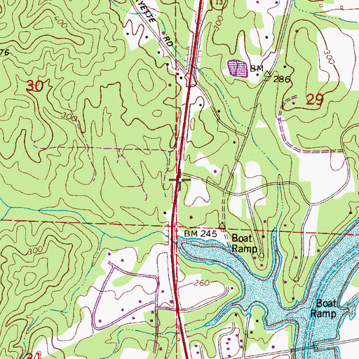 Topographic Map of Falls (historical), AL