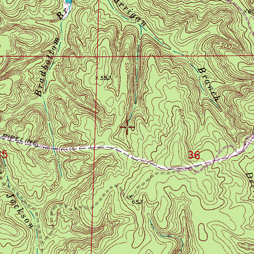 Topographic Map of Farleys Spring, AL