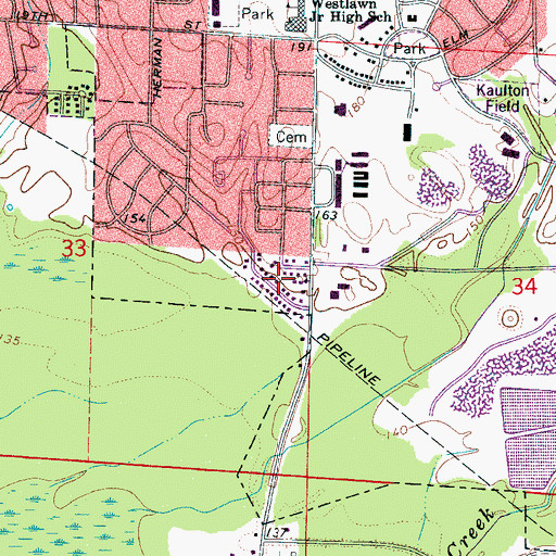 Topographic Map of Fernridge, AL