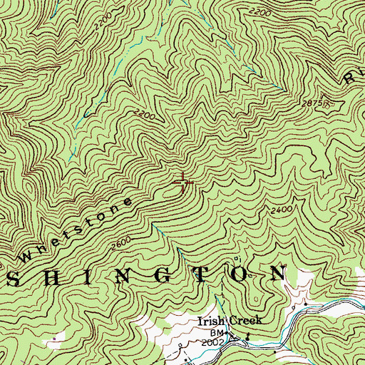 Topographic Map of Whetstone Ridge, VA