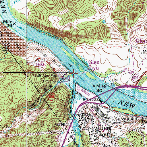 Topographic Map of Adair Run, VA