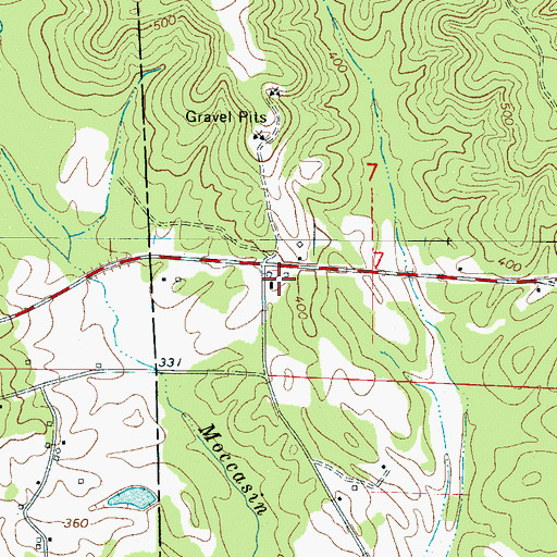 Topographic Map of Festus (historical), AL