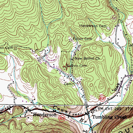 Topographic Map of Aistrop Cemetery, VA