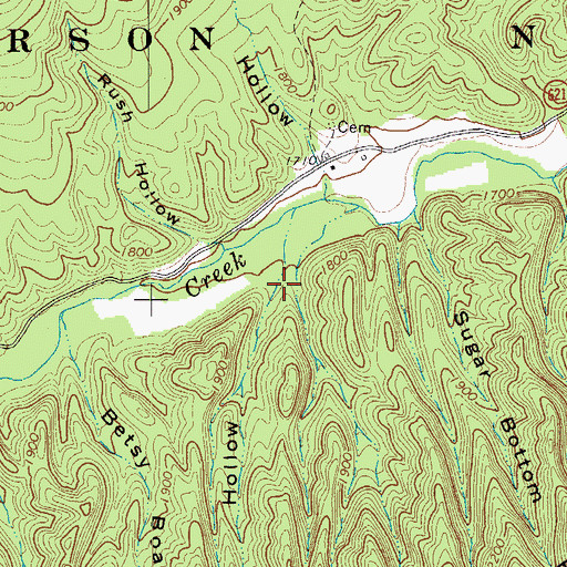 Topographic Map of Allen Hollow, VA