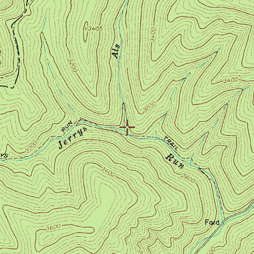 Topographic Map of Als Run, VA