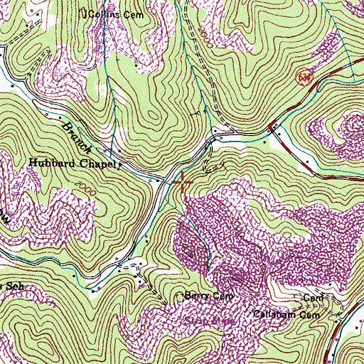 Topographic Map of Ambrose Branch, VA