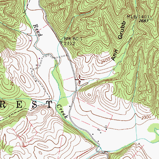 Topographic Map of Ann Grubb Hollow, VA