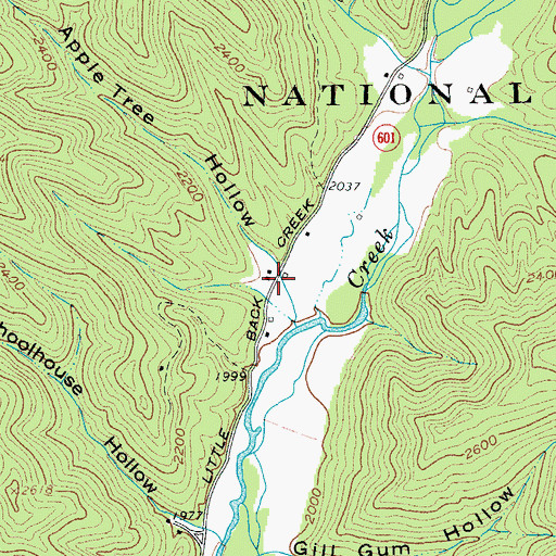 Topographic Map of Apple Tree Hollow, VA