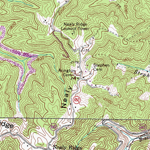 Topographic Map of Arlington Cemetery, VA