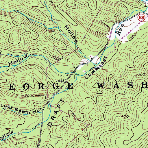 Topographic Map of Ash Cabin Hollow, VA