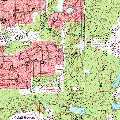 Topographic Map of First Methodist Protestant Church, AL