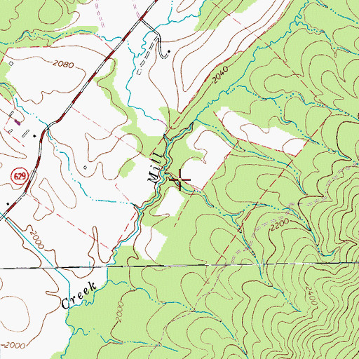 Topographic Map of Back Draft, VA
