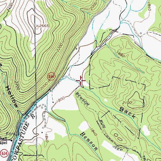 Topographic Map of Back Draft, VA