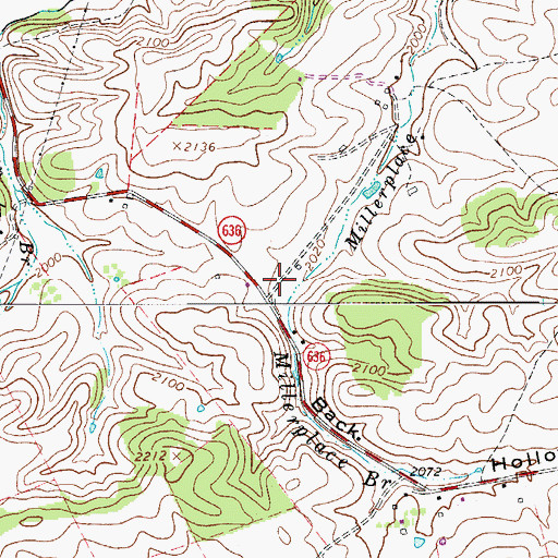 Topographic Map of Back Hollow, VA