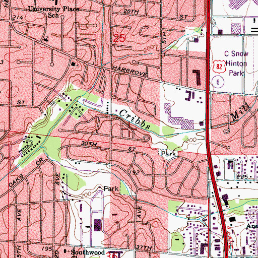 Topographic Map of Fitts Heights, AL
