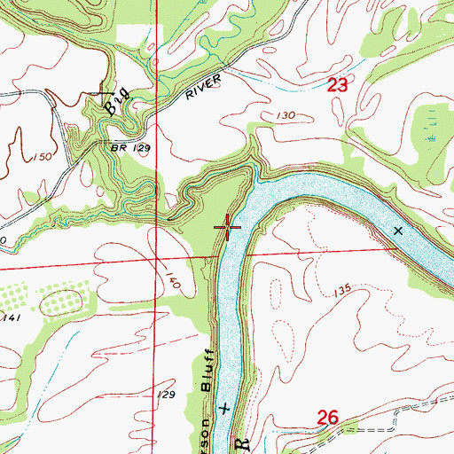 Topographic Map of Five Mile Rock, AL