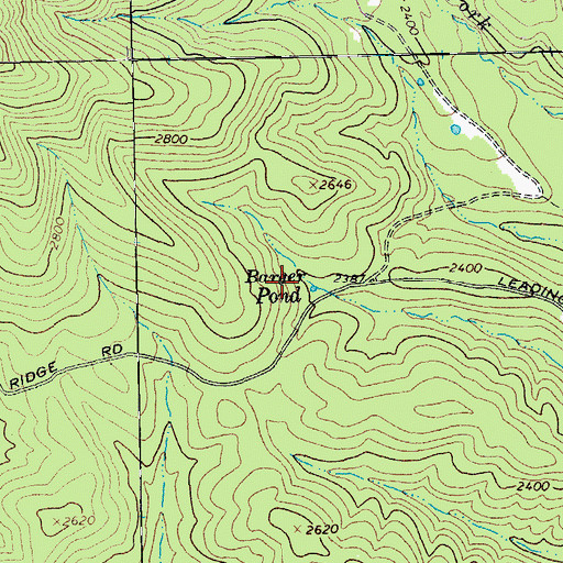 Topographic Map of Barger Pond, VA