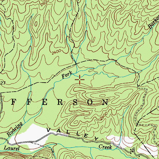 Topographic Map of Barkcamp Branch, VA