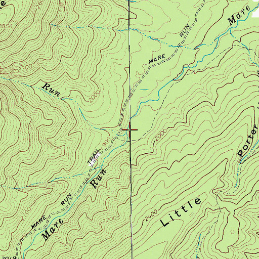 Topographic Map of Barney Run, VA