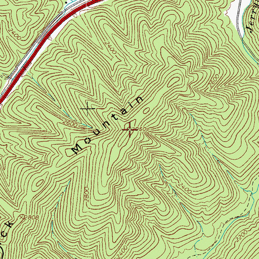 Topographic Map of Batick Mountain, VA