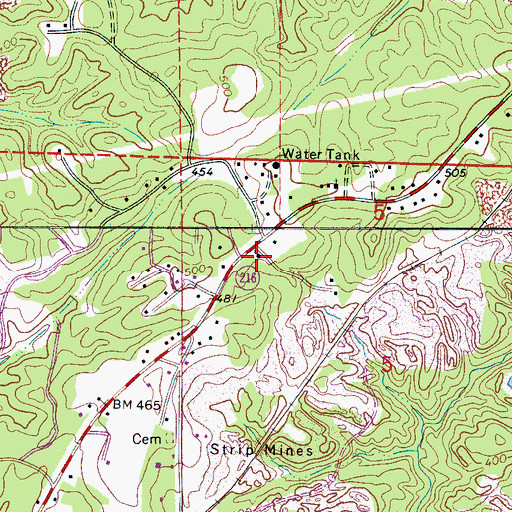 Topographic Map of Fleetwood Church, AL