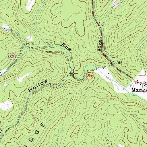 Topographic Map of Bean Hollow, VA