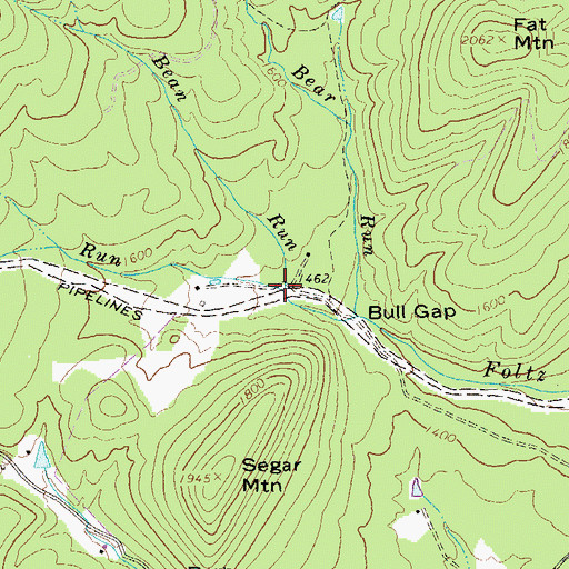 Topographic Map of Bean Run, VA