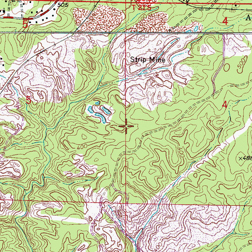 Topographic Map of Fleetwood Mine, AL