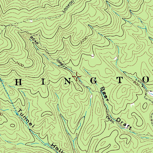 Topographic Map of Bear Draft Trail, VA