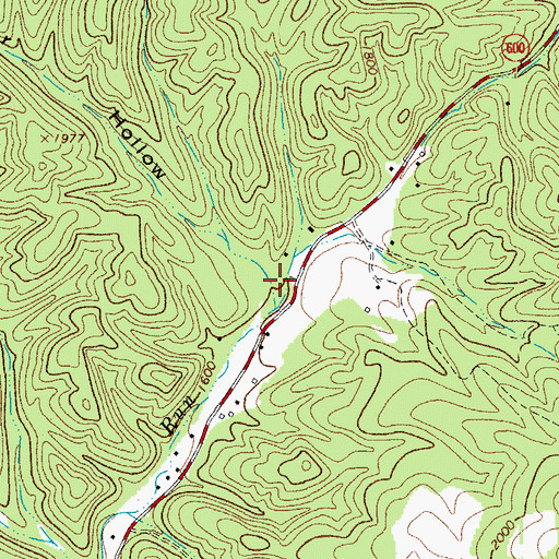 Topographic Map of Bear Hollow, VA
