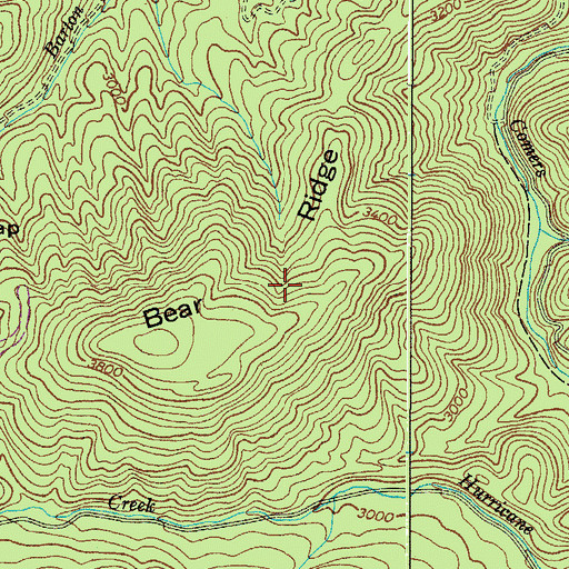 Topographic Map of Bear Ridge, VA