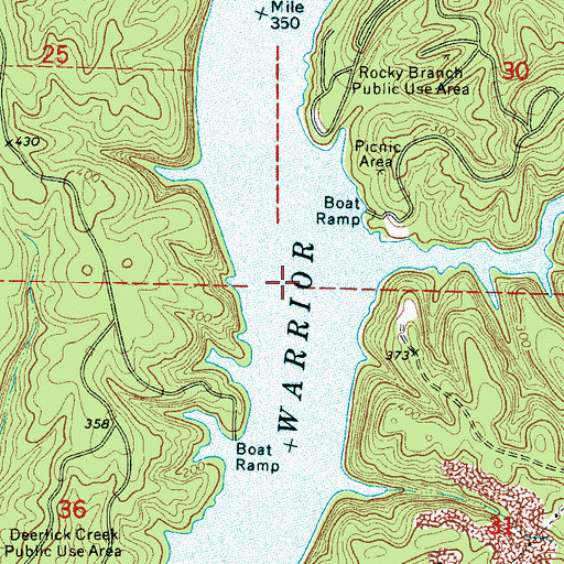 Topographic Map of Flemons Shoal (historical), AL