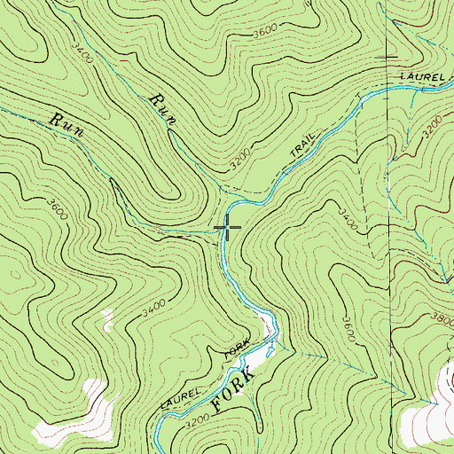 Topographic Map of Bearwallow Run, VA