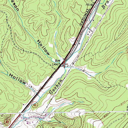 Topographic Map of Beason Hollow, VA