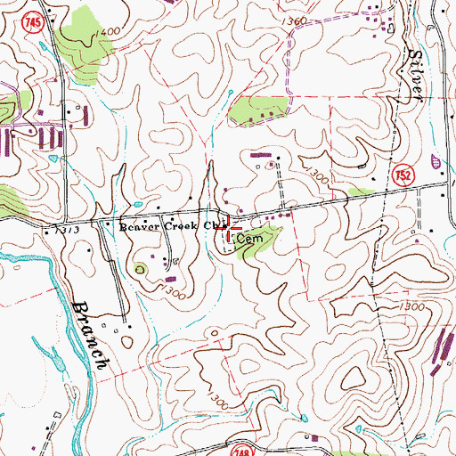 Topographic Map of Beaver Creek Church, VA