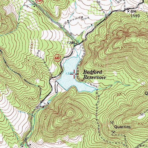 Topographic Map of Bedford Reservoir, VA