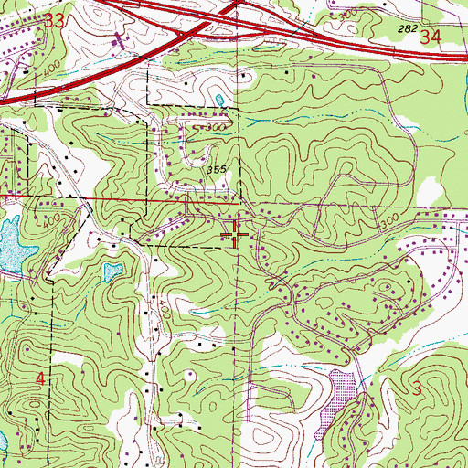 Topographic Map of Forestasia, AL