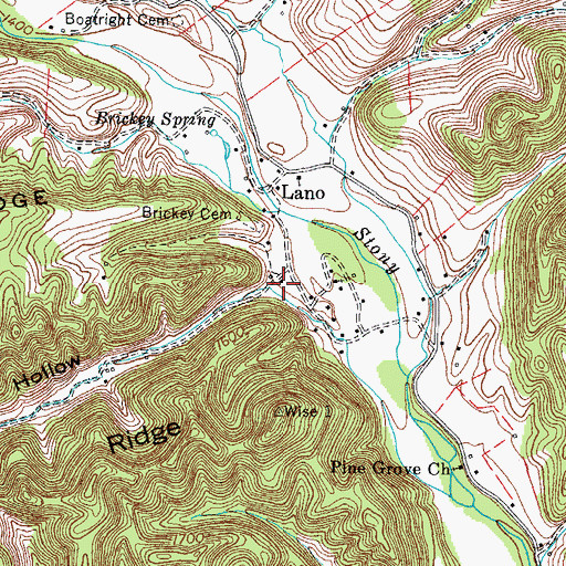 Topographic Map of Begley Hollow, VA