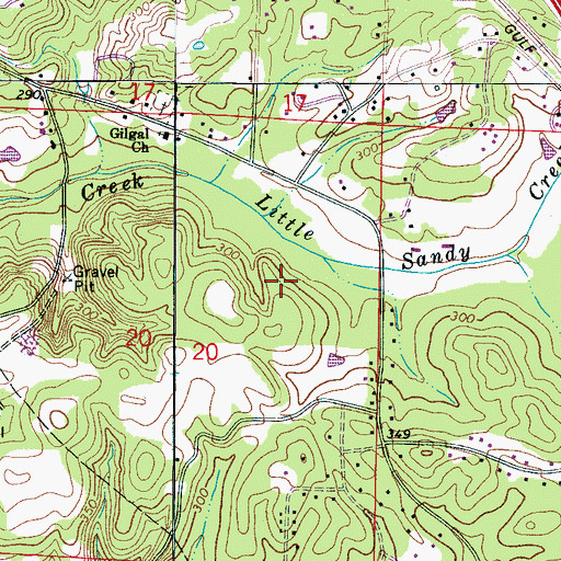 Topographic Map of Fosters Ferry (historical), AL