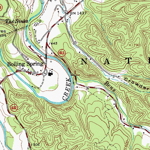 Topographic Map of Bens Run, VA