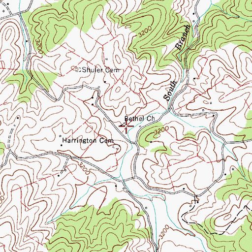 Topographic Map of Bethel Church, VA