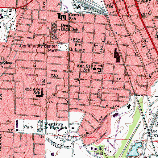 Topographic Map of Friendship Baptist Church, AL