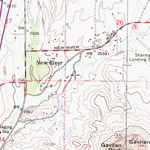 Topographic Map of New River Substation, AZ