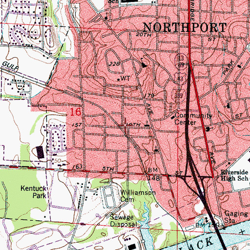 Topographic Map of Full Gospel Church of God, AL