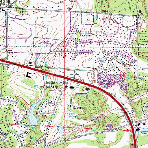 Topographic Map of Galleria of Tuscaloosa Shopping Center, AL