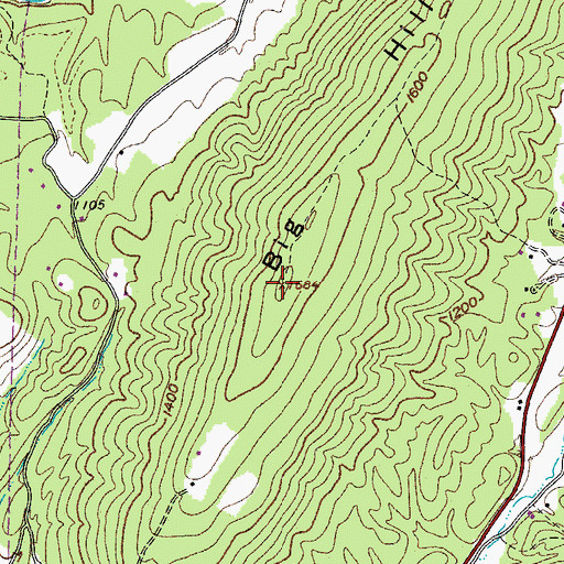Topographic Map of Big Hill, VA
