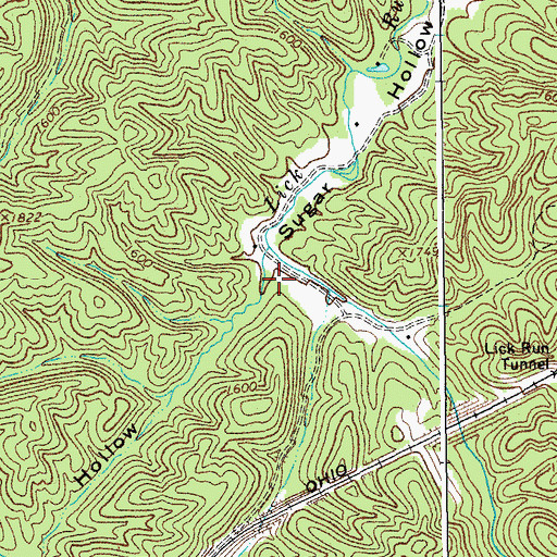 Topographic Map of Big Hollow, VA