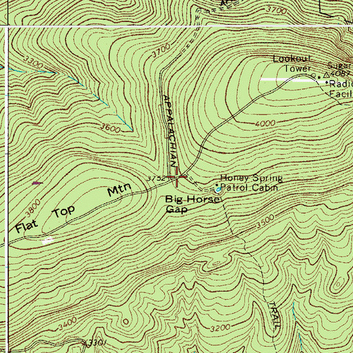 Topographic Map of Big Horse Gap, VA
