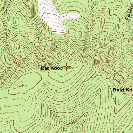Topographic Map of Big Knob, VA