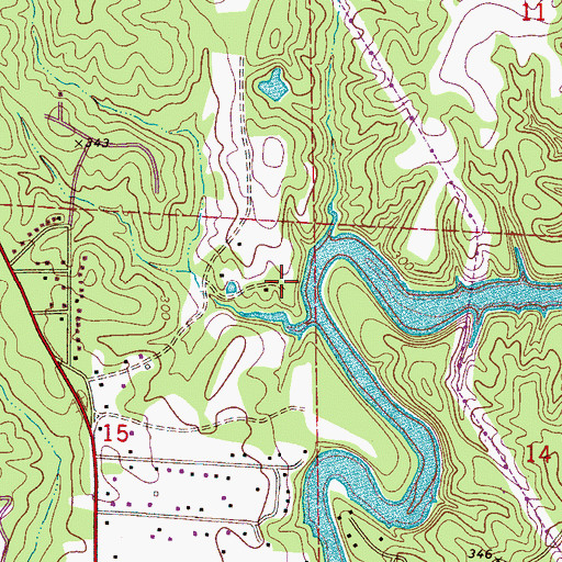 Topographic Map of Georgena Terrace, AL
